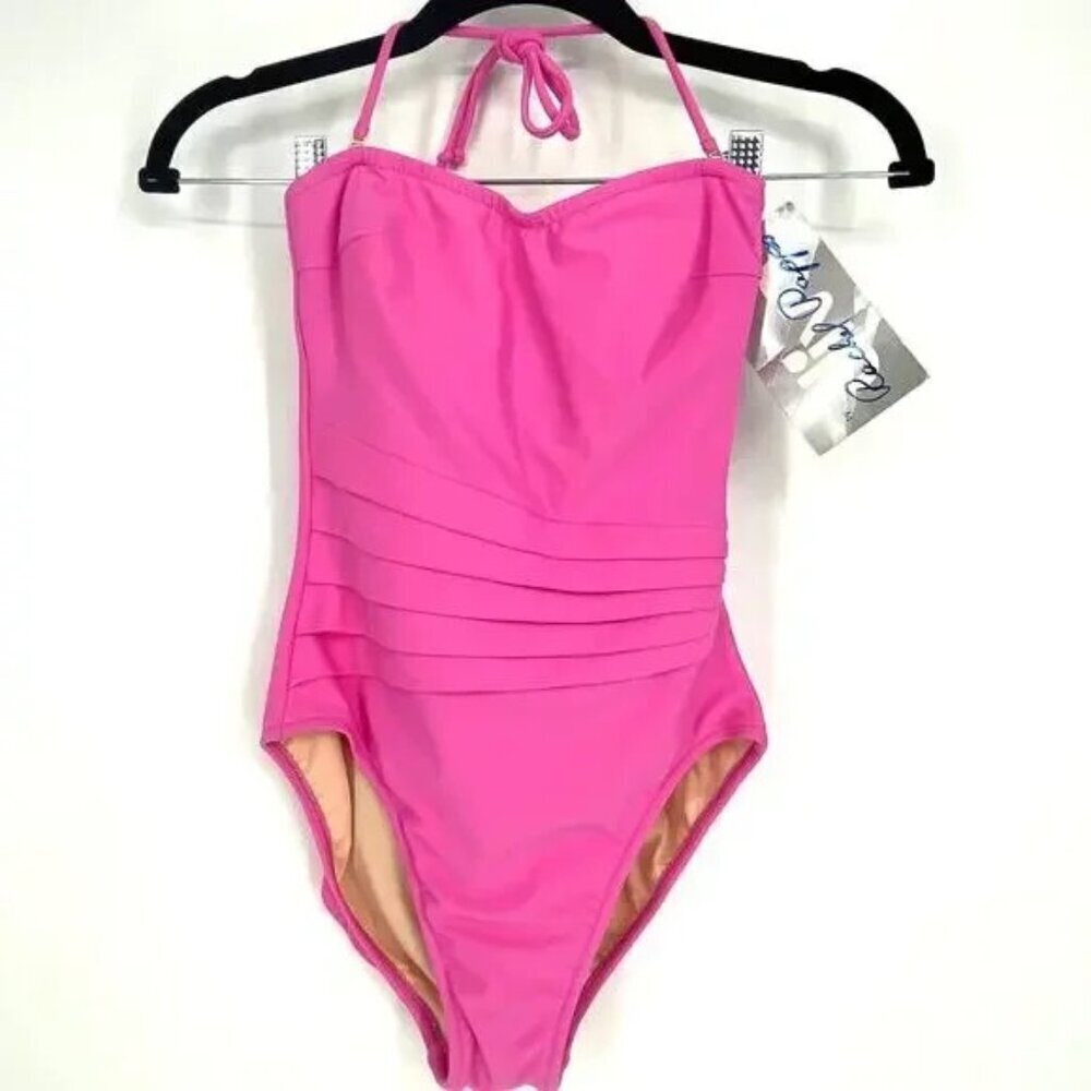 Rachel Pappo Swimsuit 6 Pink Slimming One Piece NWT $175